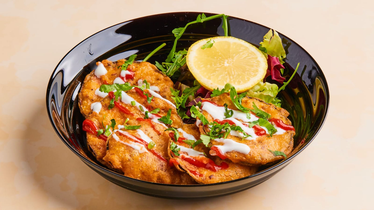 25. Baingan chat pakora