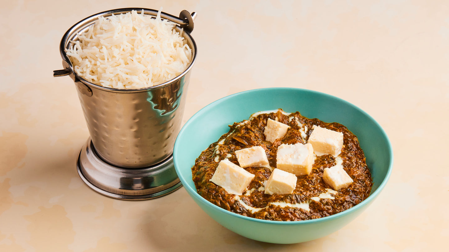 53. Palak paneer (mix veg, corn, cholle, patato)